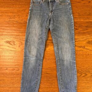 Pilcro and the Letterpress Light Blue high‎ rise legging Jeans